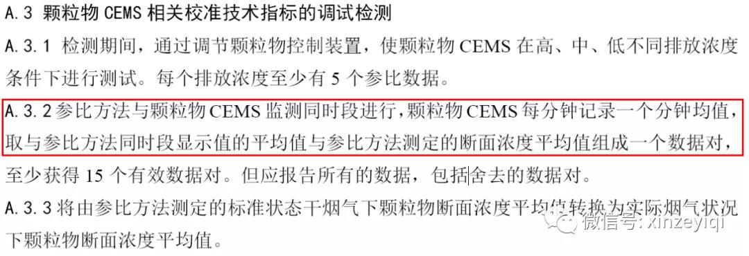 顆粒物cems校準技術指標